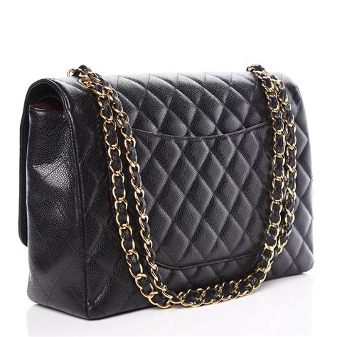 chanel classic caviar quilted flap bag|CHANEL Caviar Quilted Maxi Double Flap Black .